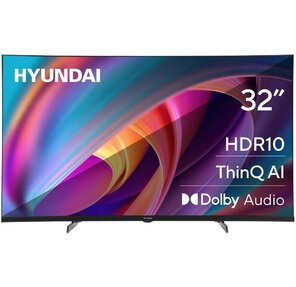 Телевизор LED Hyundai 32" H-LED32BS5100 WebOS Frameless Metal черный / серый HD 60Hz DVB-T DVB-T2 DVB-C DVB-S DVB-S2 USB WiFi Smart TV