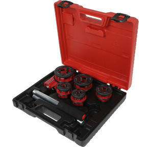 MATRIX Набор клуппов 1 / 4"-1 / 2"-3 / 4"-1"-1, 25"+ плашкодержатель с трещоткой,  8 предм. /  /  77332