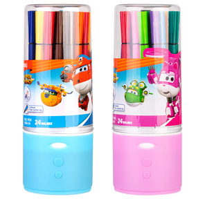 Фломастеры Deli EC150-24 Super Wings 24цв. пластиковая туба