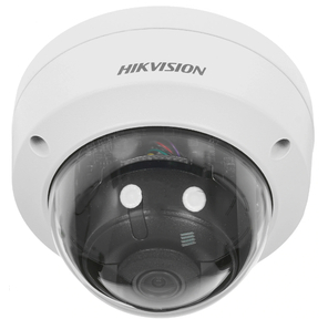 Hikvision 2Мп уличная купольная IP-камера с EXIR-подсветкой до 30м1 / 2.8" Progressive Scan CMOS; объектив 6мм; угол обзора 54°; механический ИК-фильтр; 0.028лк@F2.0; сжатие H.265 / H.265+ / H.264 / H.264+ / M