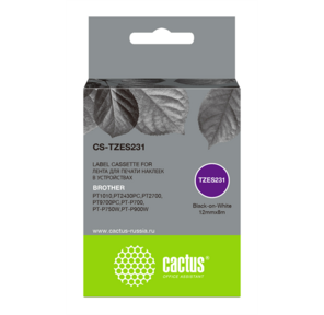 Картридж ленточный Cactus CS-TZES231 черный для Brother 1010 / 1280 / 1280VP / 2700VP