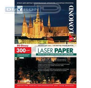 Фотобумага LOMOND Двухсторонняя Глянцевая,  для лазерной печати,  300 г / м2,  A4 / 150л.
