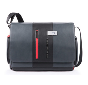 Сумка мужская Piquadro Urban CA1592UB00 / GRN серый / черный натур.кожа