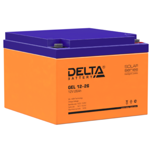 Delta GEL 12-26  (12V / 26Ач) свинцово- кислотный аккумулятор