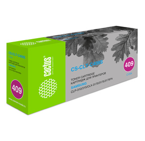 Cactus CS-CLT-C409S Тонер Картридж голубой для Samsung CLP-310 / 315 / CLX-3170 / 3175 / 3175FN  (1000стр.)