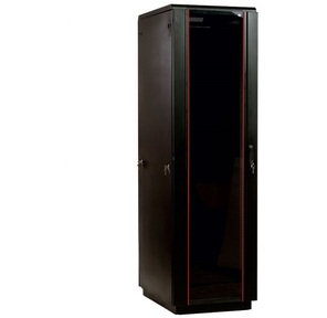 Шкаф телекоммуникационный напольный CMO ШТК-М-42.8.10-1ААА-9005 42U 800x1000 дверь стекло,  цвет чёрный