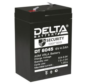 Аккумуляторная батарея Delta DT6045  (6V4.5Ah) для  слаботочных систем