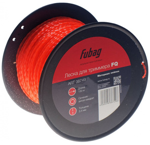 Fubag Триммерная леска FQ сечение витой квадрат L 130 м * 2.4 мм [38749]