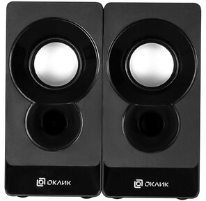 Колонки Oklick OK-165 2.0 черный 6Вт портативные