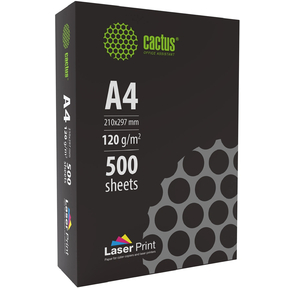 Бумага Cactus CS-LPA4120500 A4 / 120г / м2 / 500л. / белый CIE170% для лазерной печати