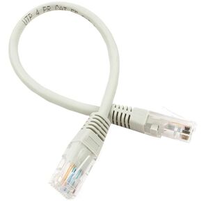 Кабель Cablexpert Патч-корд UTP Cablexpert PP10-0.25M   кат.5e,  0.25м,  медь 26AWG  (серый)