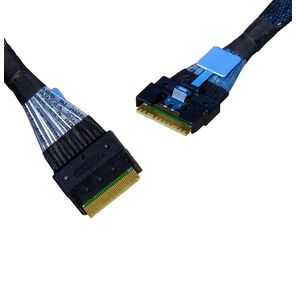 Кабель DiliVing DLSL74-8815 Slimline SASx8  (SFF8654)  -to- Slimline SASx8  (SFF8654) ,  85ohm,  PCIe Gen4,  80CM