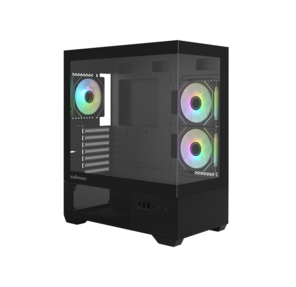 корпус ZALMAN CHRONIX,  ATX,  BLACK,  WINDOW,  1xCombo  (3.5’’ or 2.5’’),  1x3.5’’HDD,  2x2.5’’SSD,  1xUSB2.0,  1xUSB3.0,  1xUSB Type-C,  SIDE 2x120mm ARGB,  REAR 1x120mm ARGB