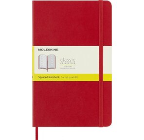 Блокнот Moleskine CLASSIC SOFT QP617F2 130х210мм 192стр. клетка мягкая обложка фиксирующая резинка красный