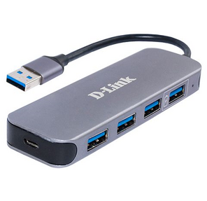 D-Link DUB-1340 / D1A Концентратор с 4 портами USB 3.0  (1 порт с поддержкой режима быстрой зарядки)