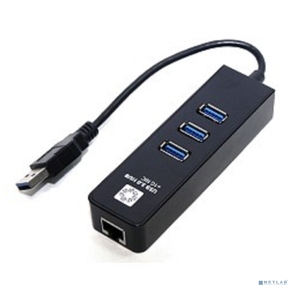 5bites Сетевой адаптер 5bites UA3-45-04BK 3*USB3.0  /  RJ45 10 / 100 / 1000 Мбит / с
