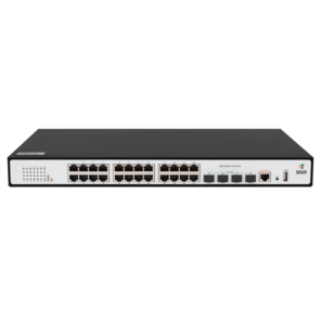 Управляемый PoE коммутатор уровня 2,  24 порта 10 / 100 / 1000Base-T с поддержкой PoE,  4 порта 1 / 10G SFP+,  PoE 370 Ватт