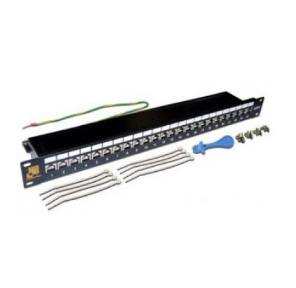 Патч-панель LANMASTER 24 порта,  STP,  кат.6A,  1U