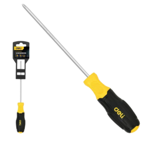 Крестовая отвертка Deli DL638150N PH3x150мм сталь Cr-V,  двухкомпонентная прорезиненная рукоять