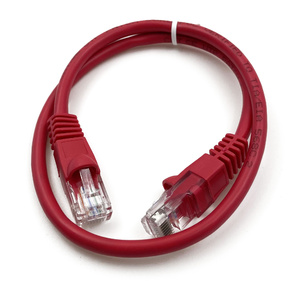 Патч-корд Buro UTP-5E-0.5M-R UTP 4 пары cat5E CCA molded 0.5м красный RJ-45  (m)-RJ-45  (m)