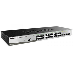 D-Link DGS-1210-28 / ME / A2B,  L2 Managed Switch with 24 10 / 100 / 1000Base-T ports and 4 1000Base-X SFP ports. 16K Mac address,  802.3x Flow Control,  4K of 802.1Q VLAN,  802.1p Priority Queues,  Traffic Segmen