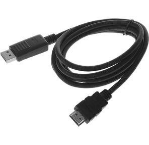 Кабель аудио-видео Buro HDMI  (m) / DisplayPort  (m) 1.8м. феррит.кольца Позолоченные контакты черный  (BHP RET HDMI_DPP18)