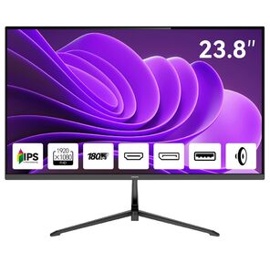 Монитор 23.8" AIWA MD2410 Black  (IPS,  1920x1080,  HDMI+HDMI+DP,  1 ms,  178° / 178°,  300 cd / m,  1000:1,  180Hz,  Spk)