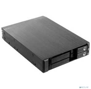 Procase  T2-012-SATA3-BK {Hot-swap корзина 2*2.5" SATA3 / SAS 6Gb  (черный) hotswap trayless aluminium mobie rack module  (1x3, 5) 1xFAN 80x15mm}