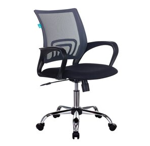 Кресло Бюрократ CH-695N / SL / DG / TW-11 темно-серый TW-04 сиденье черный TW-11 крестовина хром