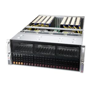 Supermicro A+ 4U Server 4124GS-TNR noCPU (2)7003 / 7002 EPYC / TDP 280W / no DIMM (32) / SATARAID HDD (35)SFF+HDD (2)SFF NVMe (4)SFF / 2x1Gbe /  support up to 8 double /  width GPU