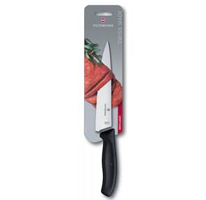 Нож Victorinox Swiss Classic  (6.8003.19B) черный разделочный заточка: прямая 190мм блистер