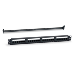 Cabeus PL-24-Cat.6-Dual IDC Патч-панель 19"  (1U),  24 порта RJ-45,  категория 6,  Dual IDC,  с задним кабельным организатором