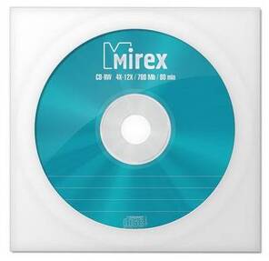 Диск CD-RW Mirex 700 Mb,  12х,  Бум.конверт  (1),   (1 / 150)