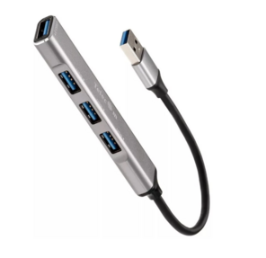 Telecom <TA308U> Переходник USB 3.0 -->USB3.0+3 USB2.0,  Aluminum Shell,  0.2м [7958820049743]