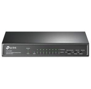 TP-ink TL-SF1009P 9-port 10 / 100Mbps unmanaged switch with 8 PoE+ ports,  compliant with 802.3af / at PoE
