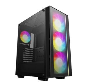 Deepcool MATREXX 55 V4 без БП,  боковое окно  (закаленное стекло),  3xARGB LED 140мм вентилятора спереди,  1xARGB LED 120мм вентилятор сзади,  черный,  ATX