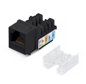 Cabeus KJ-RJ45-Cat.5e-90-SW-BK Вставка Keystone Jack RJ-45,  категория 5e,  заделка тип 110,  черная,  со стяжкой
