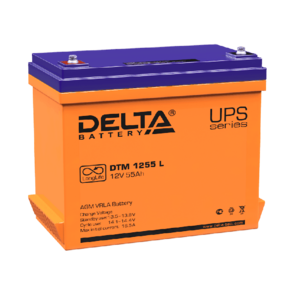 Delta DTM 1255 L  (55 А\ч,  12В) свинцово- кислотный аккумулятор