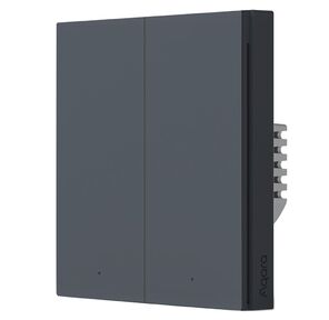 Выключатель двухклавишный без нейтрали Aqara Smart Wall Switch H1 EU  (WS-EUK02 graphite)