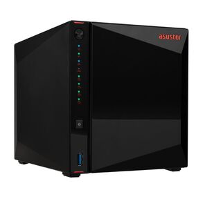 ASUSTOR AS5404T 2-Bay NAS / Media player / Intel Celeron N5105 2.0GHz up to 2.9GHz,  4GB SO-DIMM DDR4,  noHDD (HDD, SSD),  / 2x 2, 5Gb  (LAN) / 3xUSB3.2, HDMI; 90IX01R1-BW3S40