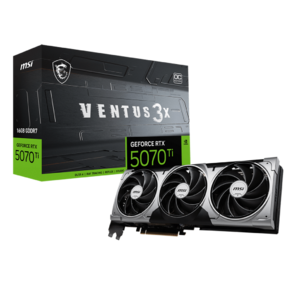 MSI RTX 5070 Ti 16G VENTUS 3X OC,  HDMI,  DP*3,  16G,  D7,  PCI-E