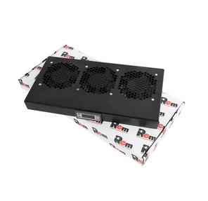 Модуль вентиляторный 19" 1U,  3 вентилятора,  регул. глубина 200-310 мм с контроллером,  черный