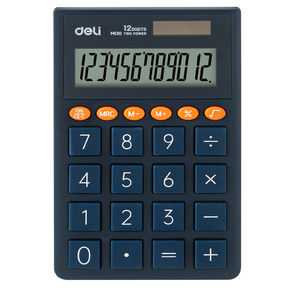 Калькулятор карманный Deli EM130BLUE синий 12-разр.