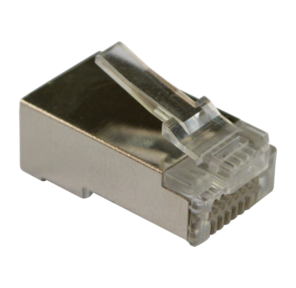Коннектор RJ45 тип EZ,  8P8C,  STP,  Cat.5e,  универсальный,  со вставкой,  покрытие 50 микрон, 100 шт.