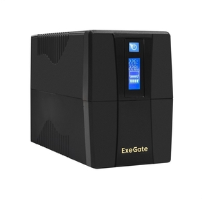 Exegate EX292791RUS ИБП ExeGate Power Smart ULB-1000.LCD.AVR.2SH <1000VA / 550W,  LCD,  AVR,  2*Schuko,  Black>