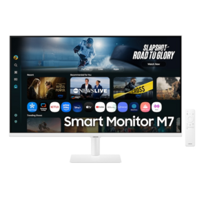 Монитор Samsung 32" Smart monitor M7 S32FM703UI  (VA 16:9 3840x2160x60Hz 4ms 300cd 3000:1 178 / 178 1млрд HDMI USB-C (65W) 2*USB 2.0 Spk10W Tizen HDR10+ sRGB 99% Tilt WiFi5 BT5.2 VESA White ПультДУ)
