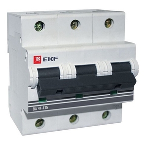 EKF mcb47125-3-100C Автоматический выключатель 3P 100А  (C) 15кА ВА 47-125 EKF PROxima