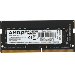 Память DDR4 8Gb 3200MHz AMD R948G3206S2S-U Radeon R9 Gamer Series RTL PC4-25600 CL16 SO-DIMM 288-pin 1.2В
