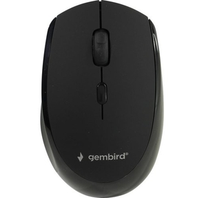 Gembird MUSW-354 {Мышь беспроводная,  черный,  бесш.клик,  soft touch, 3кн.+колесо-кнопка,  2400DPI,  2, 4ГГц}