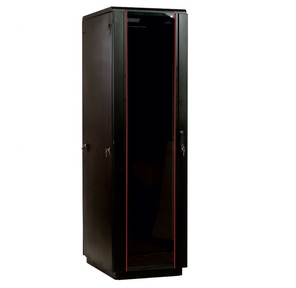 Шкаф телекоммуникационный напольный CMO ШТК-М-42.8.10-1ААА-9005 42U 800x1000 дверь стекло,  цвет чёрный